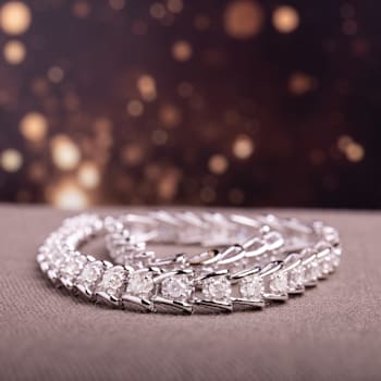 2 CT TW Diamond Tennis Bracelet in Sterling Silver
