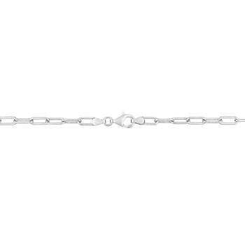 3.5MM Polished Paperclip Chain Bracelet in Sterling Silver