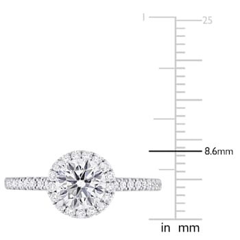 1 1/3 CT TW Lab-Grown Diamond Halo Ring in 14K White Gold