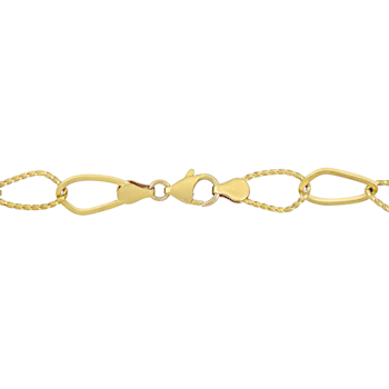 14-15 MM Freshwater Cultured Pearl Oval Link Necklace in 18K Yellow Gold
Over Sterling Silver