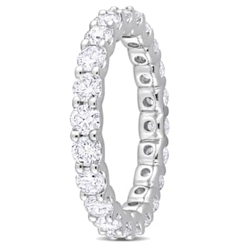2 1/5 CT TGW Lab Grown Diamond Eternity Band in 14K White Gold - Size 8
