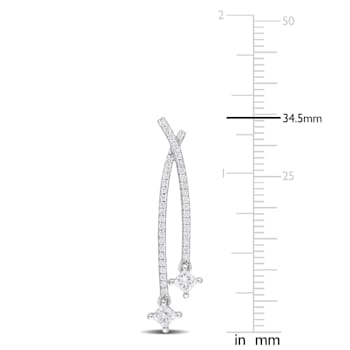 1 CT TGW Lab Grown Diamond Earrings in 14K White Gold