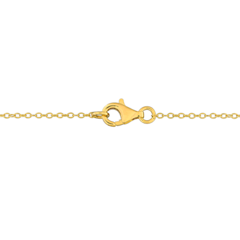 3/4 CT TGW Moissanite with Blue Enamel Halo Solitaire Necklace in Yellow
Plated Sterling Silver