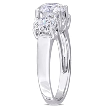 3 CT TW Lab-Grown Diamond 3-Stone Ring in 14K White Gold