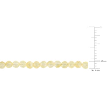 3 7/8 CT TGW Citrine Beaded Bracelet in Yellow Plated Sterling Silver