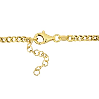 9MM Freshwater Cultured Pearl with Link Chain Bracelet in Yellow Plated
Sterling Silver