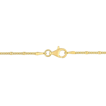 Fancy Curb Link Necklace in Yellow Plated Sterling Silver