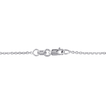 3/5 CT TGW Ruby and 1/10 CT TW Diamond Halo Necklace in 14K White Gold