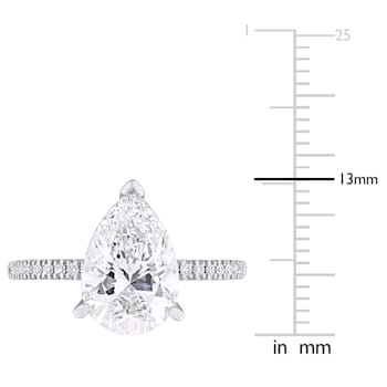 3 1/6 CT TW Lab-Grown Diamond Engagement Ring in 14K White Gold