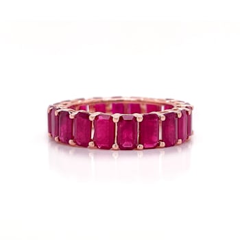 14K Yellow Gold Ruby Octagon Ring