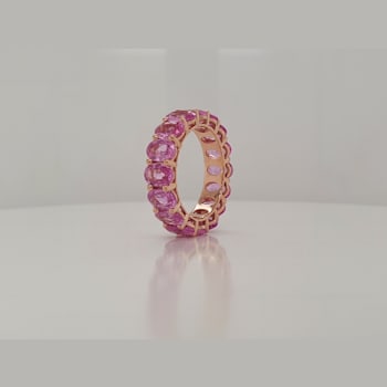 14K Rose Gold Pink Sapphire Oval Ring