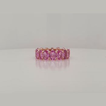 14K Rose Gold Pink Sapphire Oval Ring