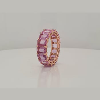 14K Rose Gold Pink Sapphire Octagon Ring