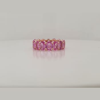 14K Rose Gold Pink Sapphire Oval Ring