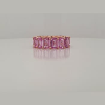 14K Rose Gold Pink Sapphire Octagon Ring