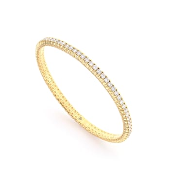 ZYDO Yellow Gold Stretch Tennis Bracelet with 3.27cts of Diamonds