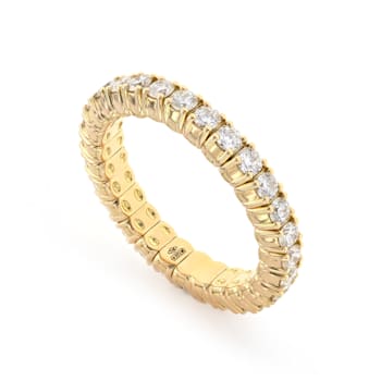 ZYDO Yellow Gold Stretch Band with 1.21cts of Diamonds
