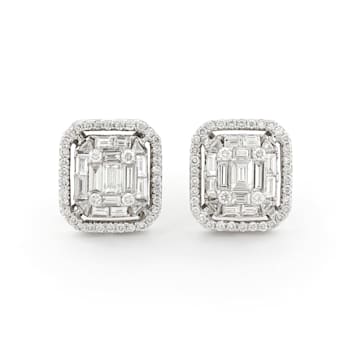 ZYDO White Gold Mosaic Earrings with 1.49cts of Diamonds