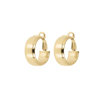ALBERTO MILANI – MILLENIA 14K Yellow Gold Polished Round Hoop Earrings .50"