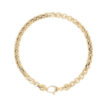 ALBERTO MILANI – MILLENIA 14K Yellow Gold Diamond Cut Round Box Bracelet
