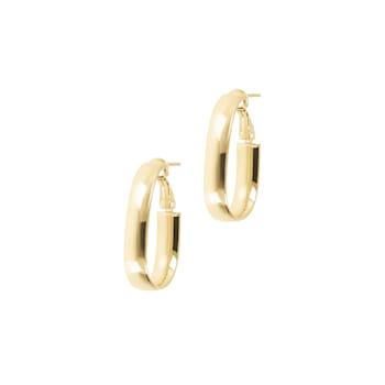 ALBERTO MILANI – MILLENIA, 14K YELLOW GOLD POLISHED 1’’ HOOP EARRINGS