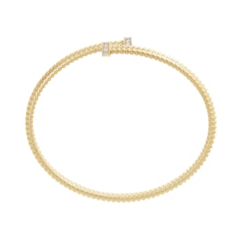 ALBERTO MILANI – PIAZZA MERCANTI 14K Yellow Gold Tubogas 5mm Diamond
Contrarie Bangle .13ctw