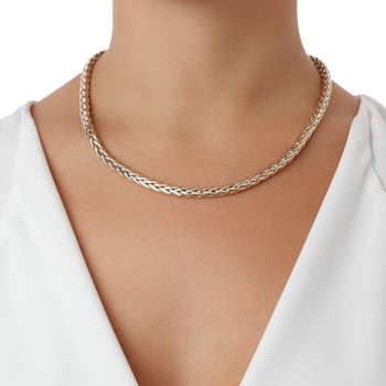 ALBERTO MILANI – MILLENIA 14K Yellow Gold Spiga Chanel 18 Inch Necklace