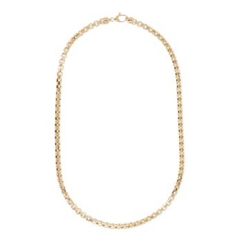 ALBERTO MILANI – MILLENIA 14K Yellow Gold Diamond Cut Box Chain Necklace