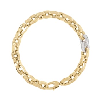 ALBERTO MILANI – VIA DELLA SPIGA 14K Yellow Gold Oval Diamond Rolo Link Bracelet