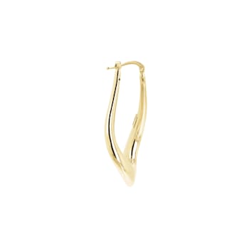 ALBERTO MILANI – MILLENIA 14K Yellow Gold Polished Modern Organic Hoop Earrings