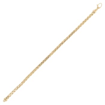 ALBERTO MILANI – MILLENIA 14K Yellow Gold Diamond Cut Round Box Bracelet