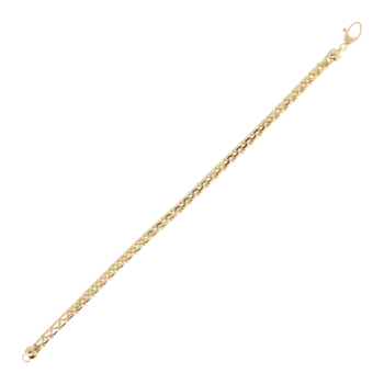 ALBERTO MILANI – MILLENIA 14K Yellow Gold Diamond Cut Round Box Bracelet