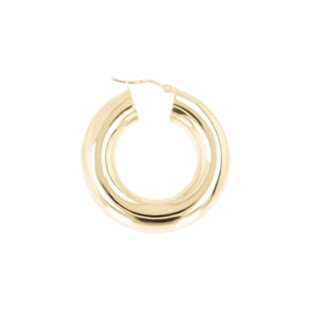ALBERTO MILANI – MILLENIA, 14K Yellow Gold Polish Hoop Earrings