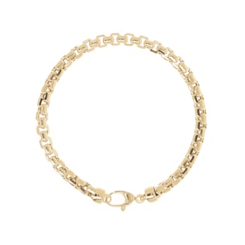 ALBERTO MILANI – MILLENIA 14K Yellow Gold Diamond Cut Round Box Bracelet