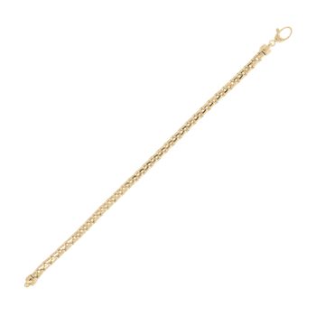 ALBERTO MILANI – MILLENIA 14K Yellow Gold Diamond Cut Round Box Bracelet