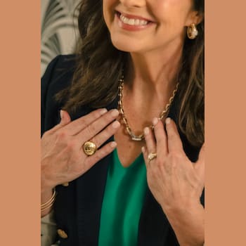 ALBERTO MILANI – PIAZZA MERCANTI, 14K YELLOW GOLD TUBOGAS WITH DIA. EARRINGS