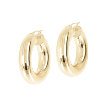 ALBERTO MILANI – MILLENIA, 14K Yellow Gold Polish Hoop Earrings