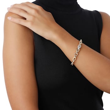 ALBERTO MILANI – VIA DELLA SPIGA 14K Yellow Gold Oval Diamond Rolo Link Bracelet