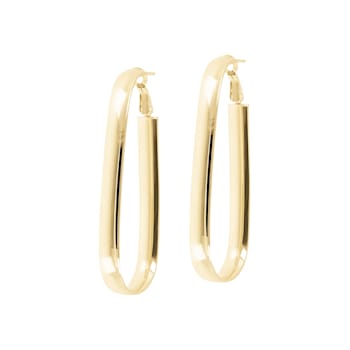 ALBERTO MILANI –MILLENIA  14K Yellow Gold Polished 2 inch Hoop Earrings