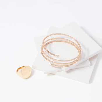 ALBERTO MILANI – VIA BAGUTTA 14K Yellow Gold Tubogas 2.70mm Multistrand
Cuff Bangle