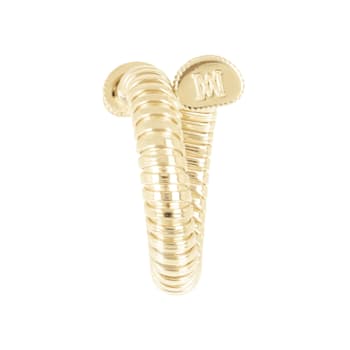 ALBERTO MILANI –PIAZZA MERCANTI, 14K YELLOW GOLD TUBOGAS CONTRARIE RING