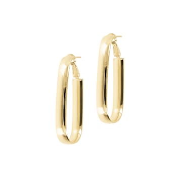 ALBERTO MILANI – MILLENIA 14K Yellow Gold Polished 1.5 inch Hoop Earrings