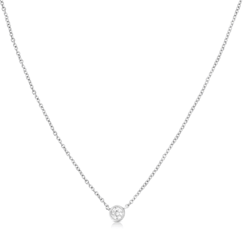 10K Gold 0.10ct Diamond Solitaire Necklace with 16"-18"
Adjustable Chain (H-I Color, SI2-I1 Clarity)