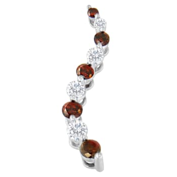 1.00ctw Red Diamond Journey 10K White Gold Necklace