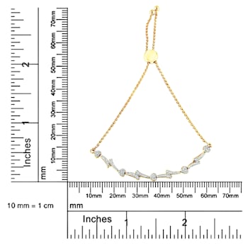 14K Yellow Gold Plated Sterling Silver Diamond Accent 6" to 9"
Adjustable Bolo Bracelet (I-J, I2-I3)