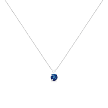 14K White Gold 1/4ctw Lab Grown Blue Diamond Solitaire Pendant
w\chain(Blue Color, VVS2-VS1 Clarity)