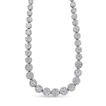 14K Yellow Gold IGI Certified 14 3/4ctw Round Diamond Riviera Necklace
(F-G Color, S2-I1 Clarity)