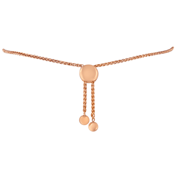 14K Rose Gold Plated Sterling Silver Diamond Accent Link Adjustable
6”-10” Bolo Bracelet (I-J, I3)