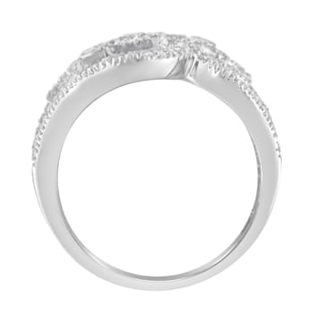 14K White Gold Round Cut Diamond Cluster Ring (1/2 cttw, SI1-SI2
Clarity, H-I Color)