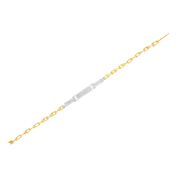 14K Two-Tone Gold 1.0ctw Princess Cut Diamond Rectangular Invisible Set
Diamond Tennis Bracelet